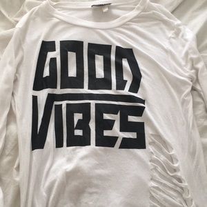 A good vibes shirt from miss popular